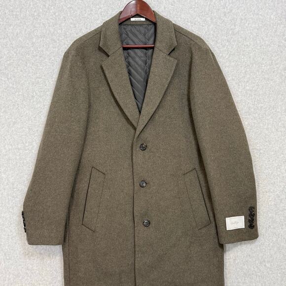 Olzen Heritage 100% Cashmere Coat Size M Lined Luxury Old Money Elevated Basic - Picture 3 of 16